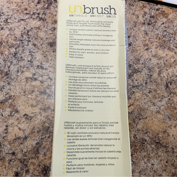 FHI HEAT Unbrush Wet & Dry Vented Detangling Hair Brush (Sunburst) NIB - Picture 2 of 4